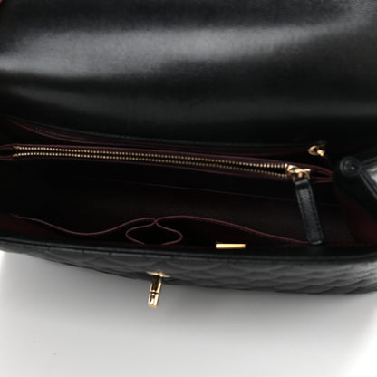Chanel Caviar Quilted Medium Coco Handle Flap Black 5 of 10