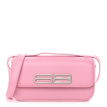 Balenciaga Calfskin Stripe Embossed Small Gossip Bag Candy Pink 1 of 9