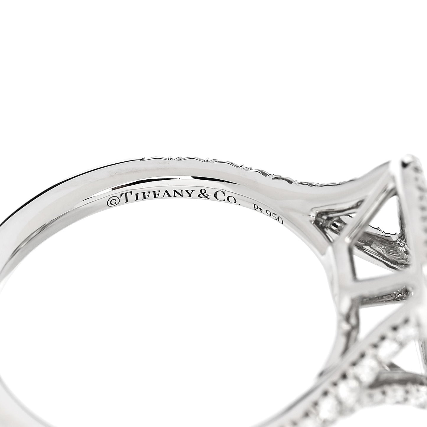 Platinum Diamond 1.11ct Soleste Cushion Cut Double Halo Engagement Ring 49 4.75