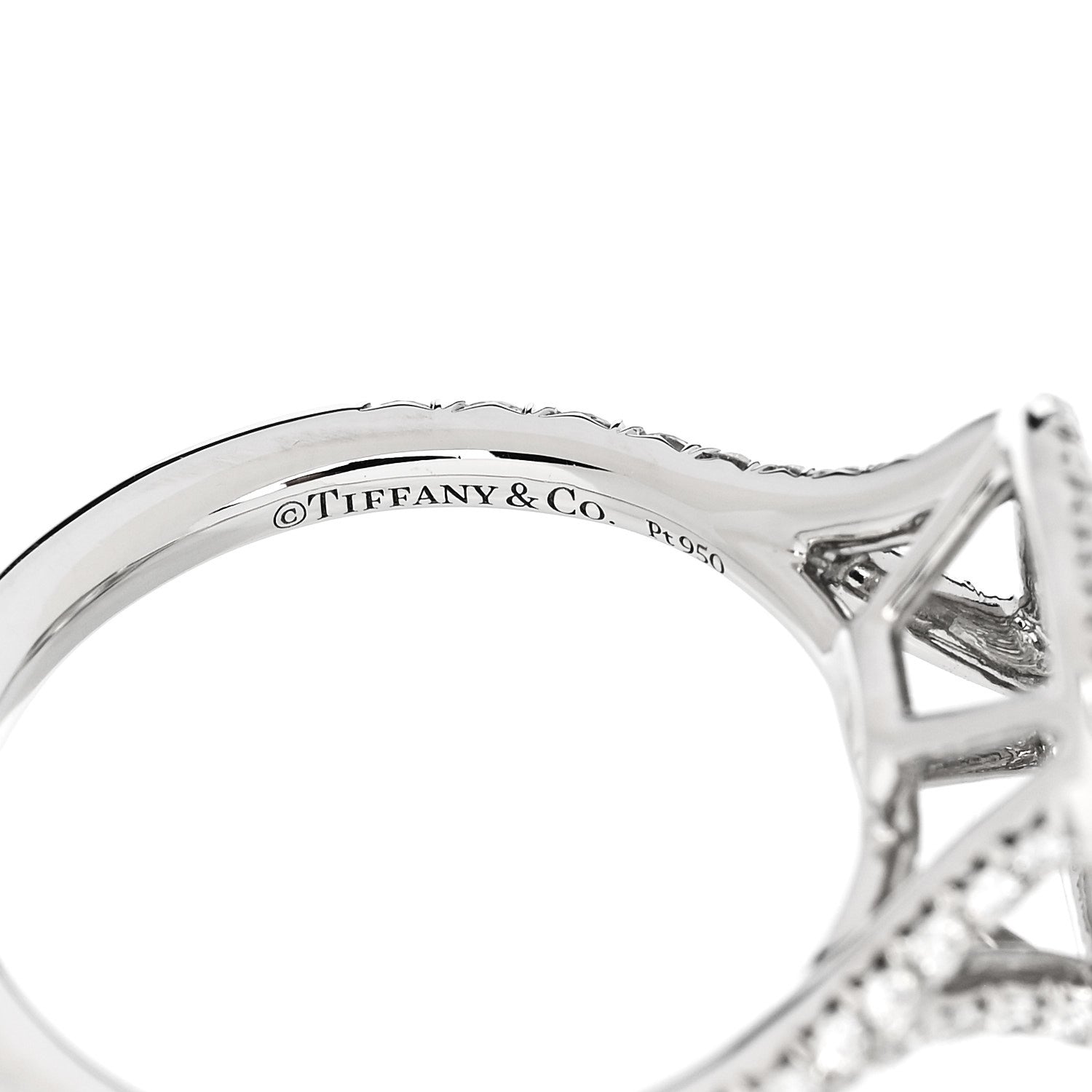 Tiffany Platinum Diamond 1.11ct Soleste Cushion Cut Double Halo Engagement Ring 49 4.75 6 of 6