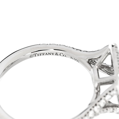 Tiffany Platinum Diamond 1.11ct Soleste Cushion Cut Double Halo Engagement Ring 49 4.75 6 of 6