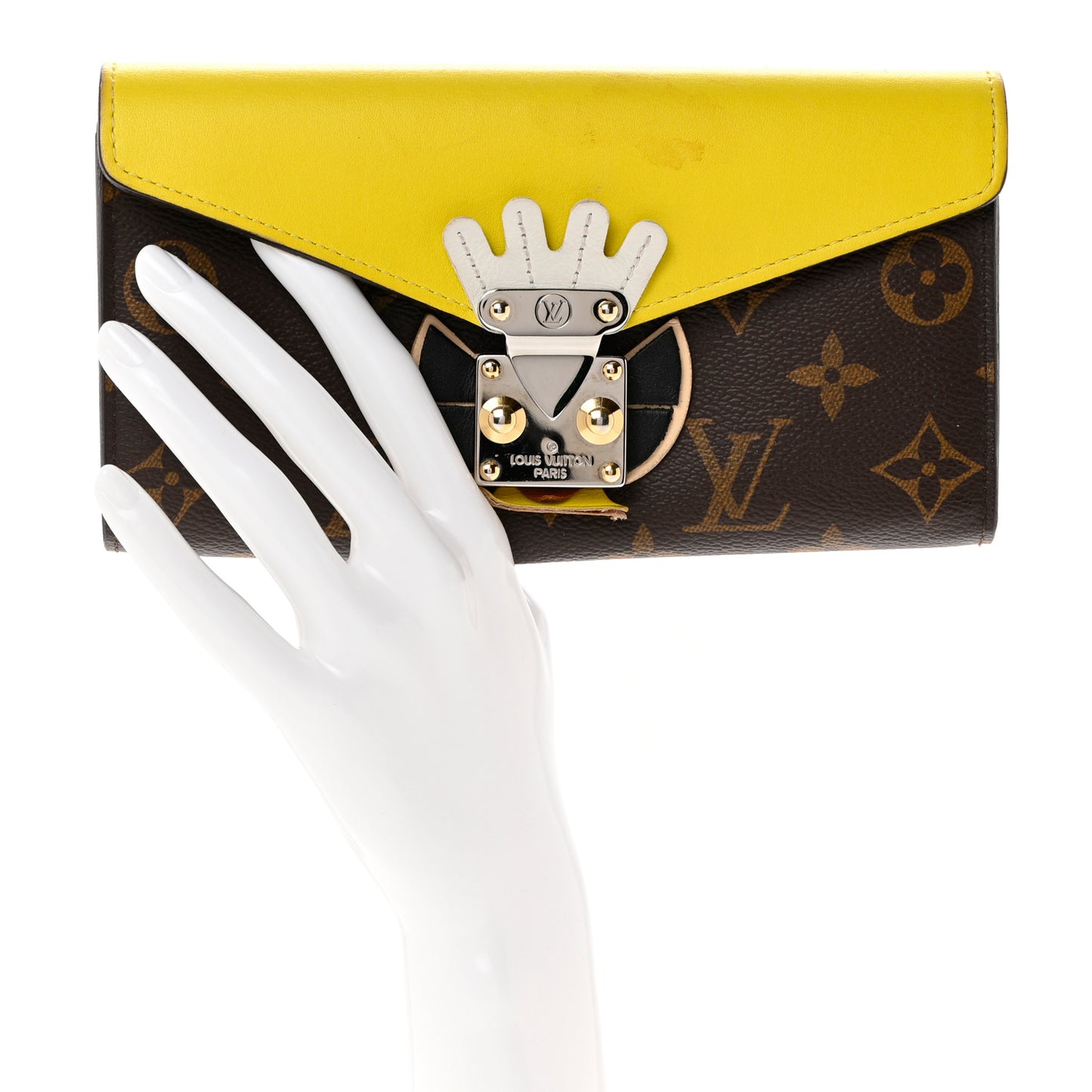 Monogram Tribal Mask Sarah Wallet Yellow
