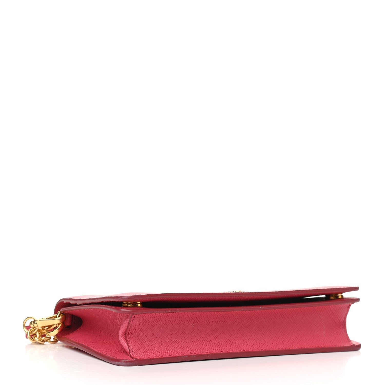 Prada Saffiano Metal Phone Wristlet Crossbody Wallet Peonia 4 of 12