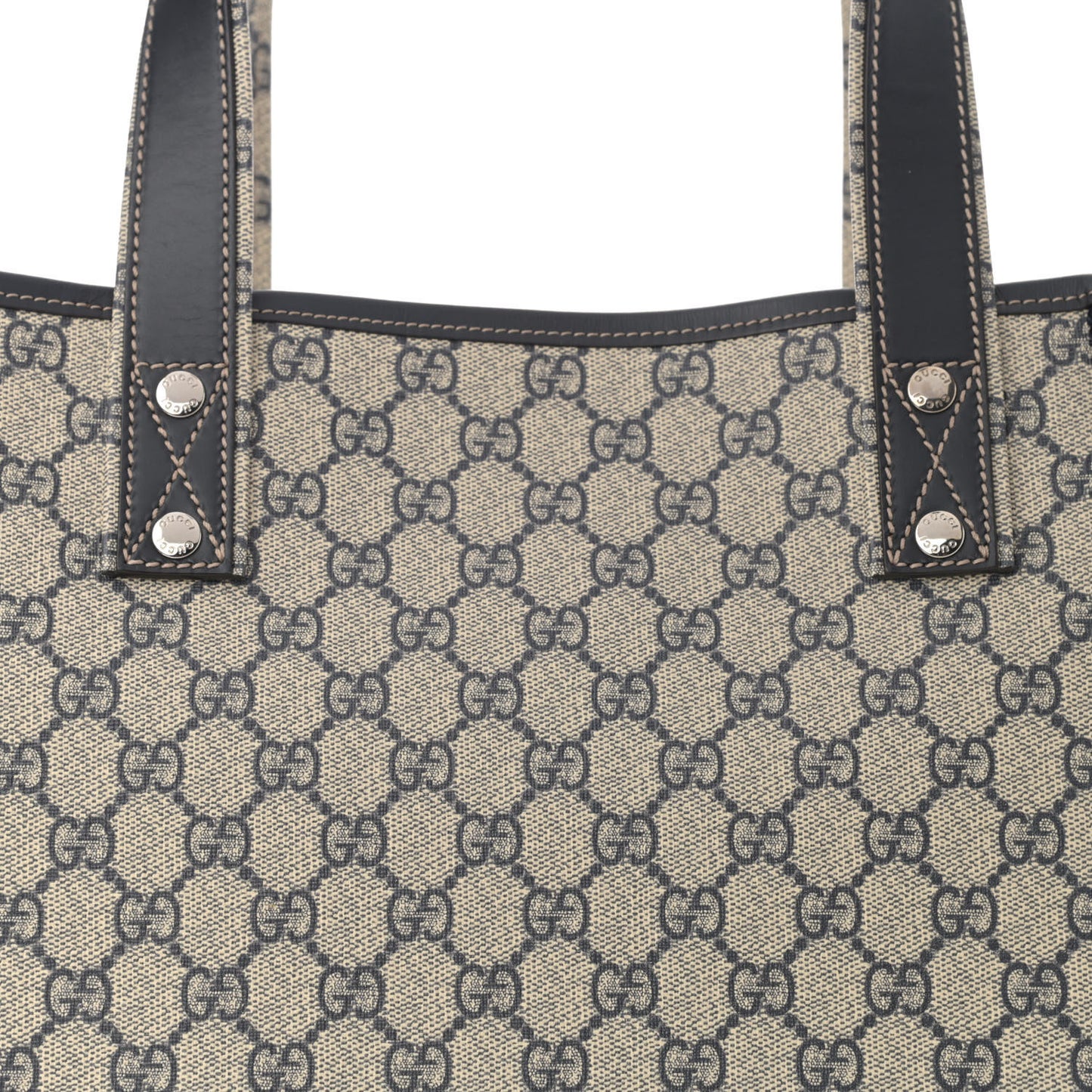GG Plus Monogram Medium Signature Web Loop Tote Navy