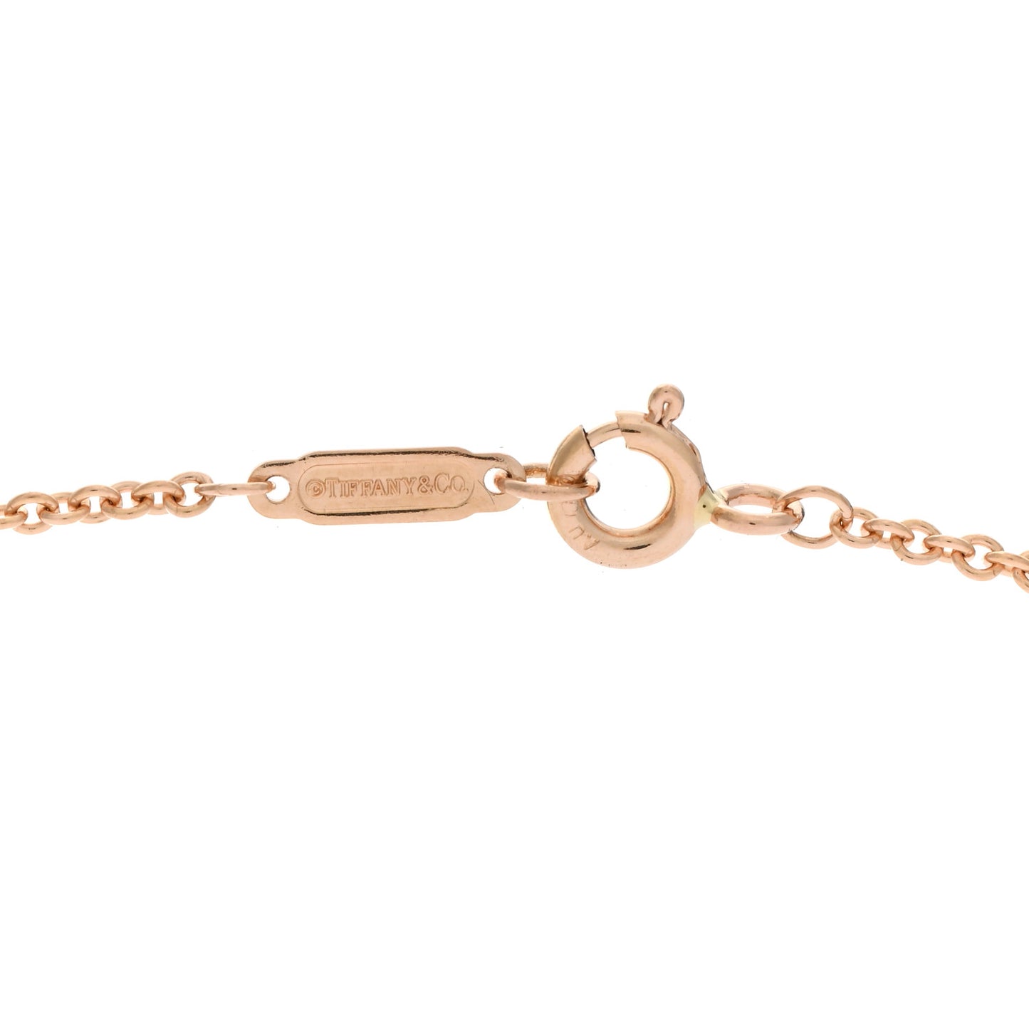 18K Rose Gold Tag Chain Necklace