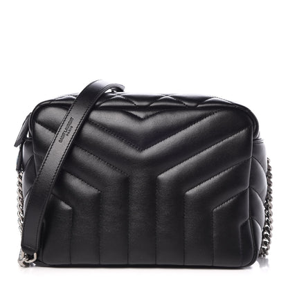 Saint Laurent Calfskin Y Quilted Monogram Small Loulou Bowling Bag Black 1 of 7