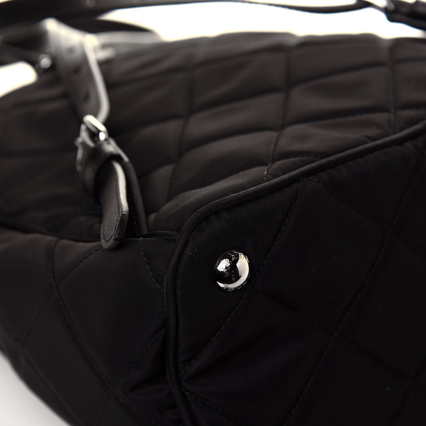 Nylon Tessuto Impuntu Quilted Backpack Black