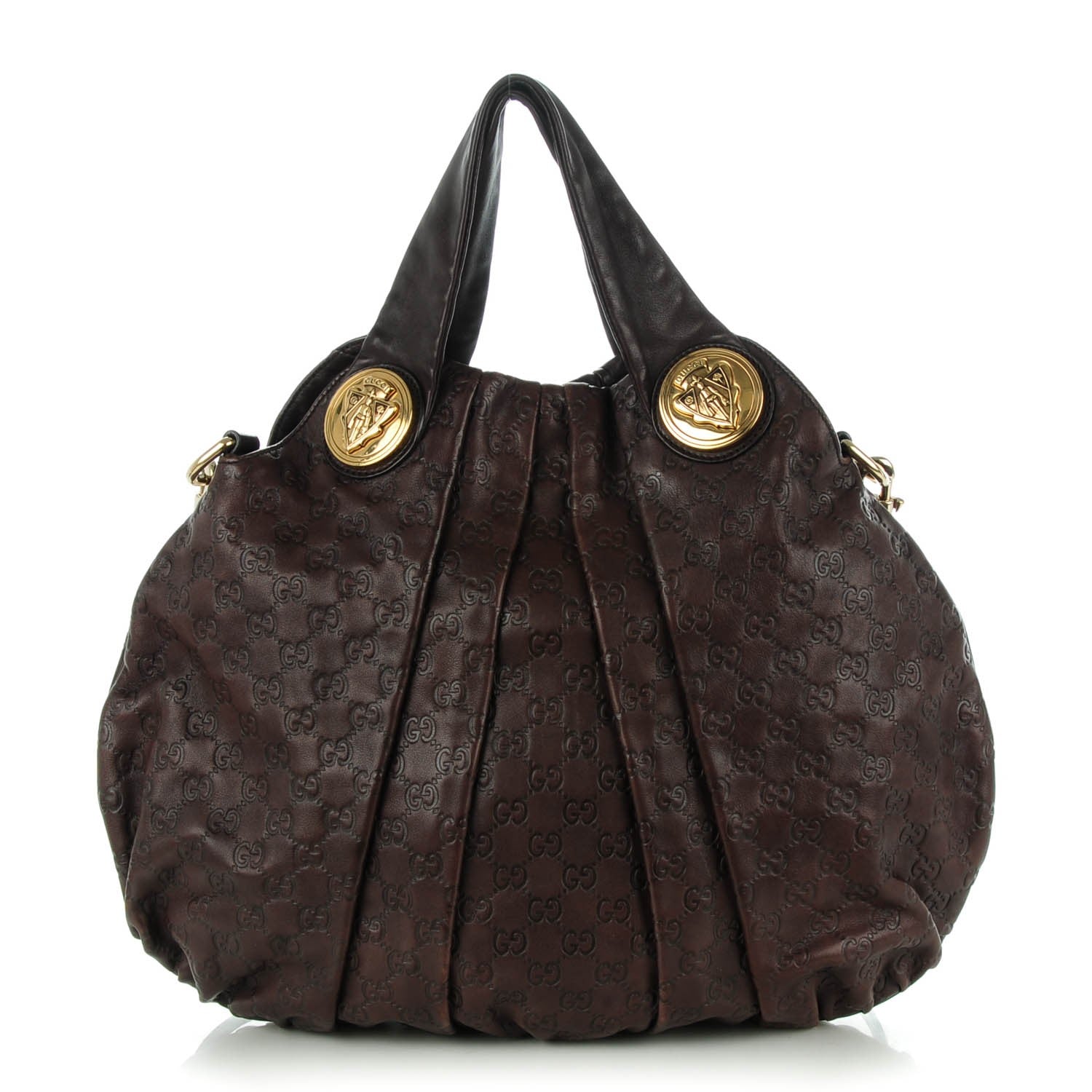 Gucci Guccissima Medium Hysteria Top Handle Bag Chocolate 1 of 7