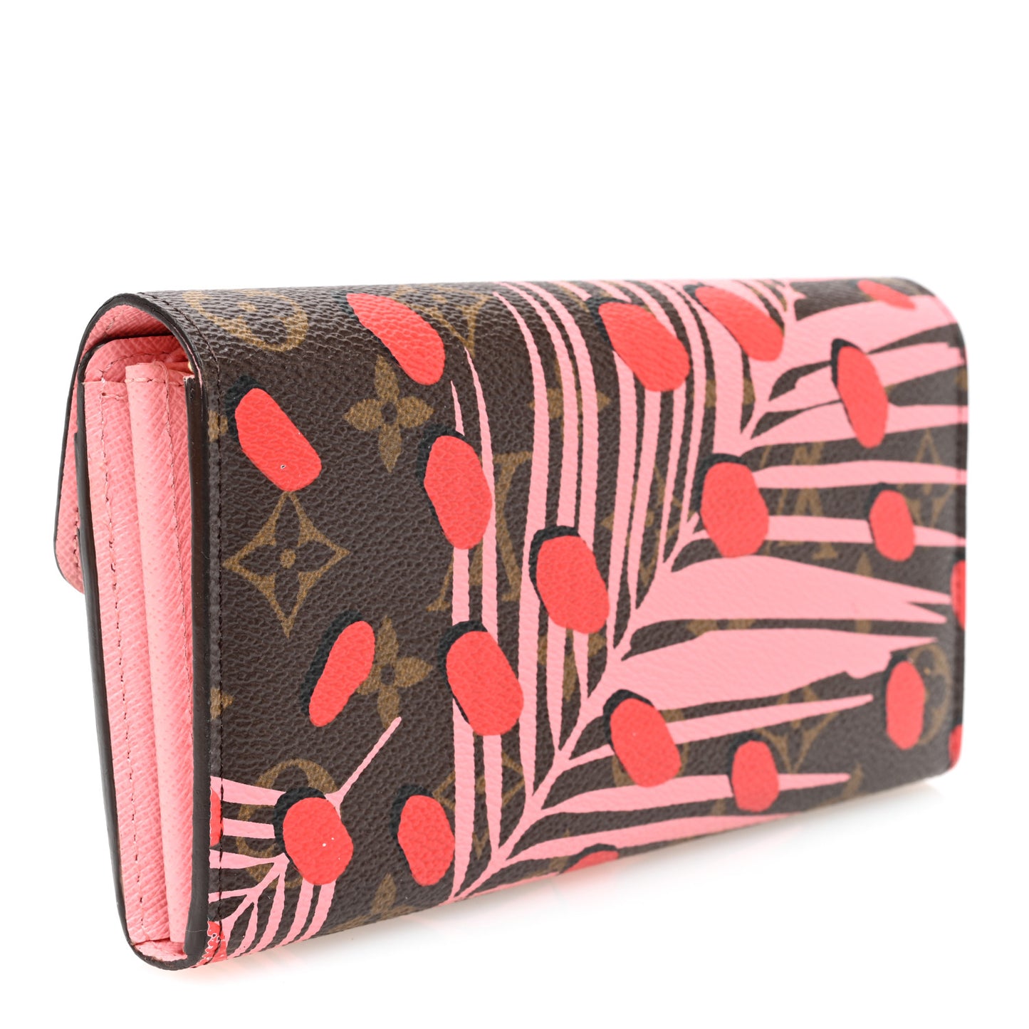 Monogram Jungle Dots Sarah Wallet Sugar Pink Poppy
