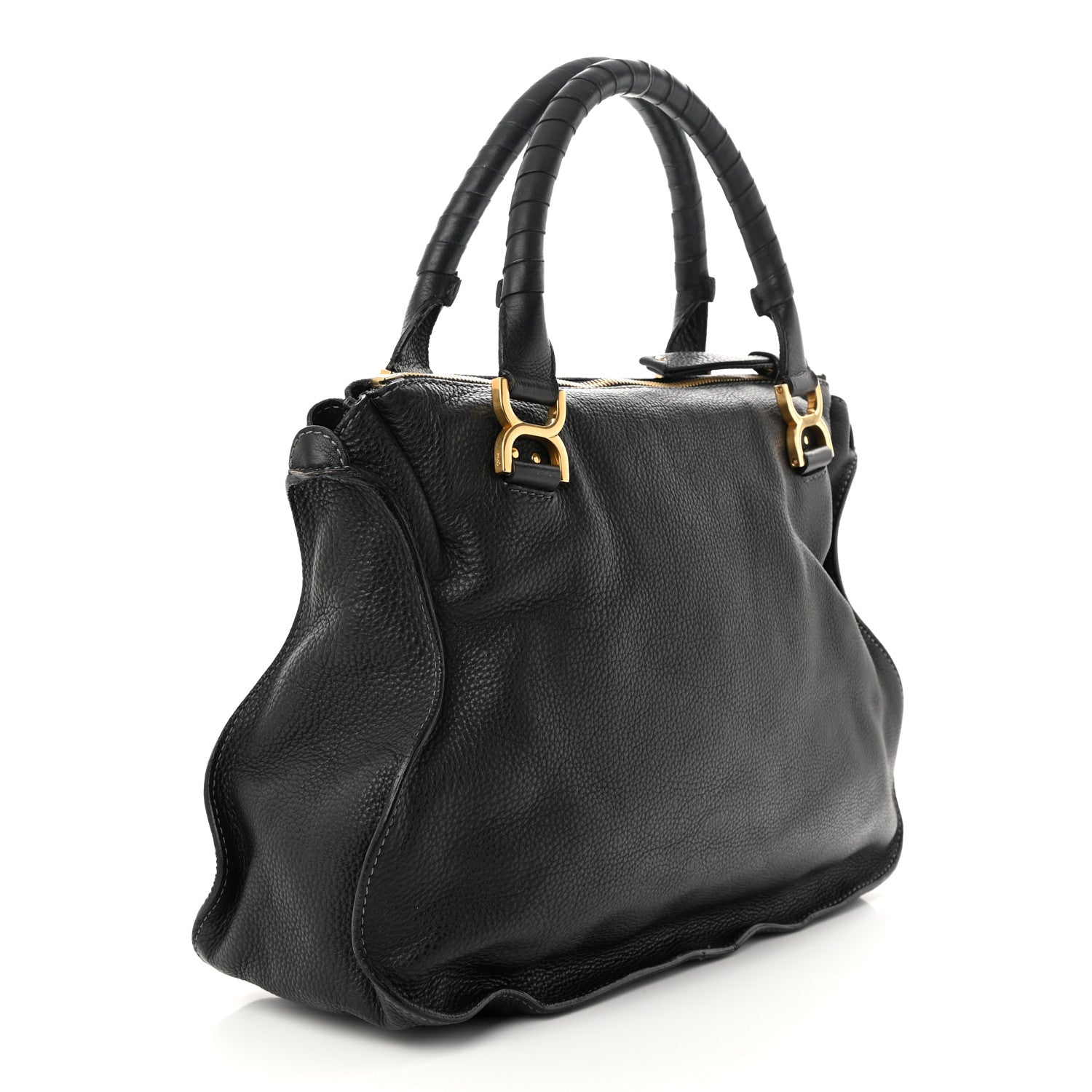 Chloe Calfskin Large Marcie Satchel Black 3 of 10