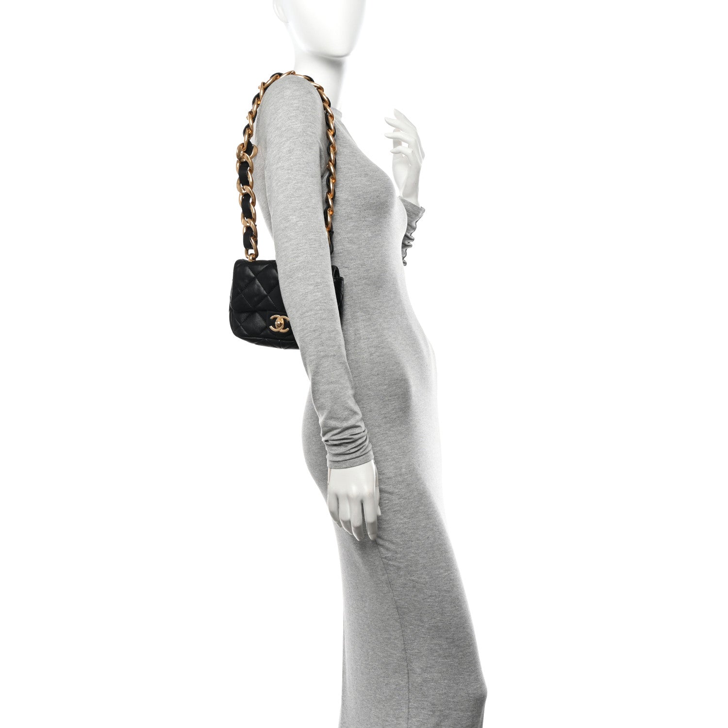 Chanel Lambskin Quilted Mini CC Funky Town Flap Black 2 of 14