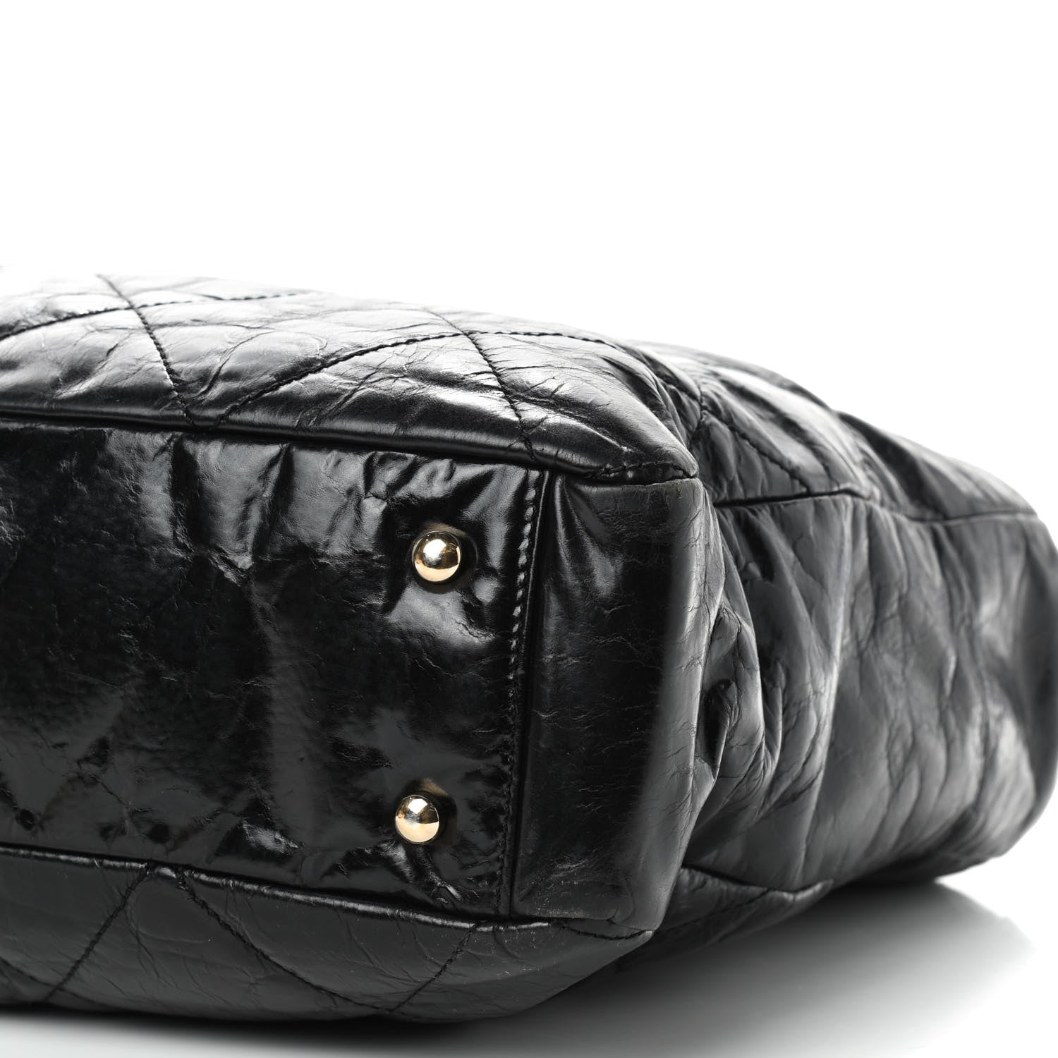 Chanel Glazed Calfskin Lambskin Quilted Portobello Tote Black 6 of 10