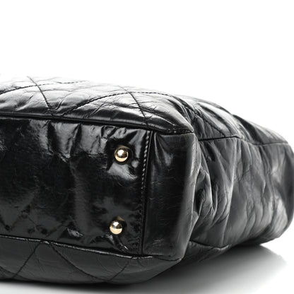 Chanel Glazed Calfskin Lambskin Quilted Portobello Tote Black 6 of 10