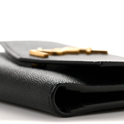 Saint Laurent Grain De Poudre Monogram Bi-Fold Wallet Black 9 of 10