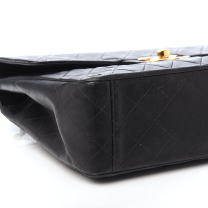 Chanel Lambskin Quilted XL Jumbo Single Flap Black 10 of 12
