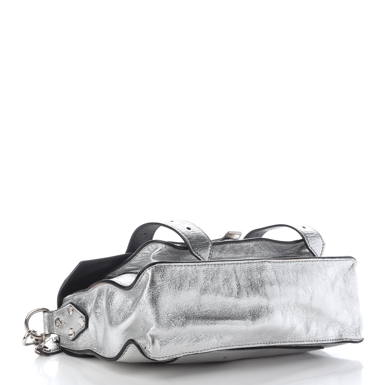 Proenza Schouler Metallic Lambskin PS1 Tiny Satchel Silver 3 of 9