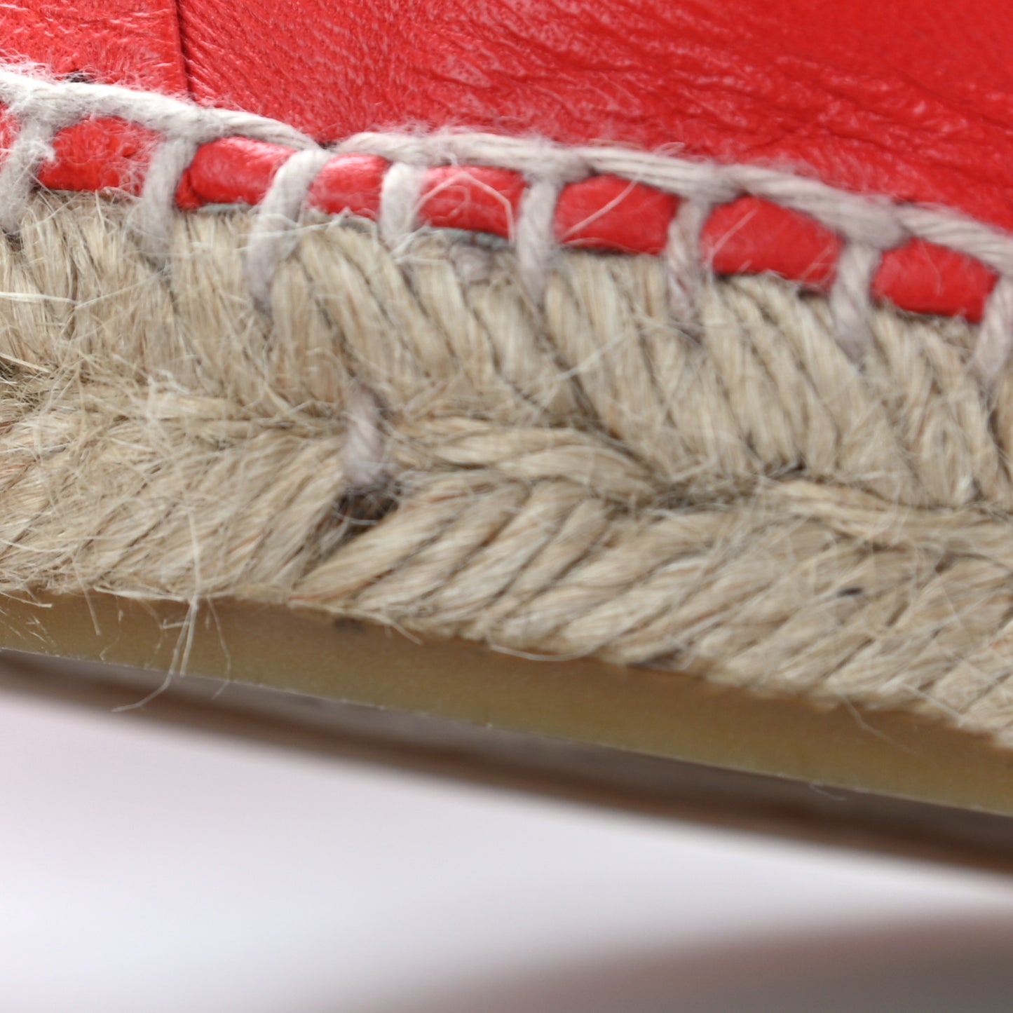 Lambskin CC Espadrilles 37 Red