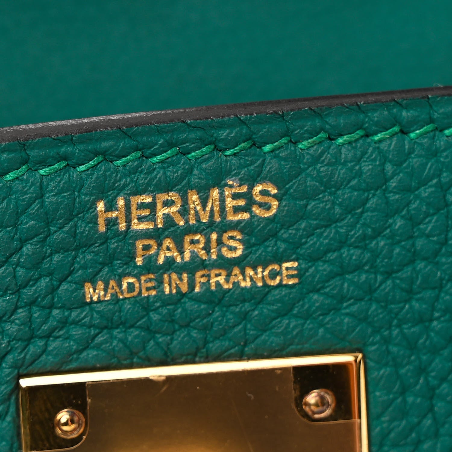 Hermes Togo Kelly Retourne 32 Malachite 6 of 12