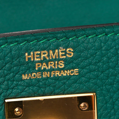 Hermes Togo Kelly Retourne 32 Malachite 6 of 12