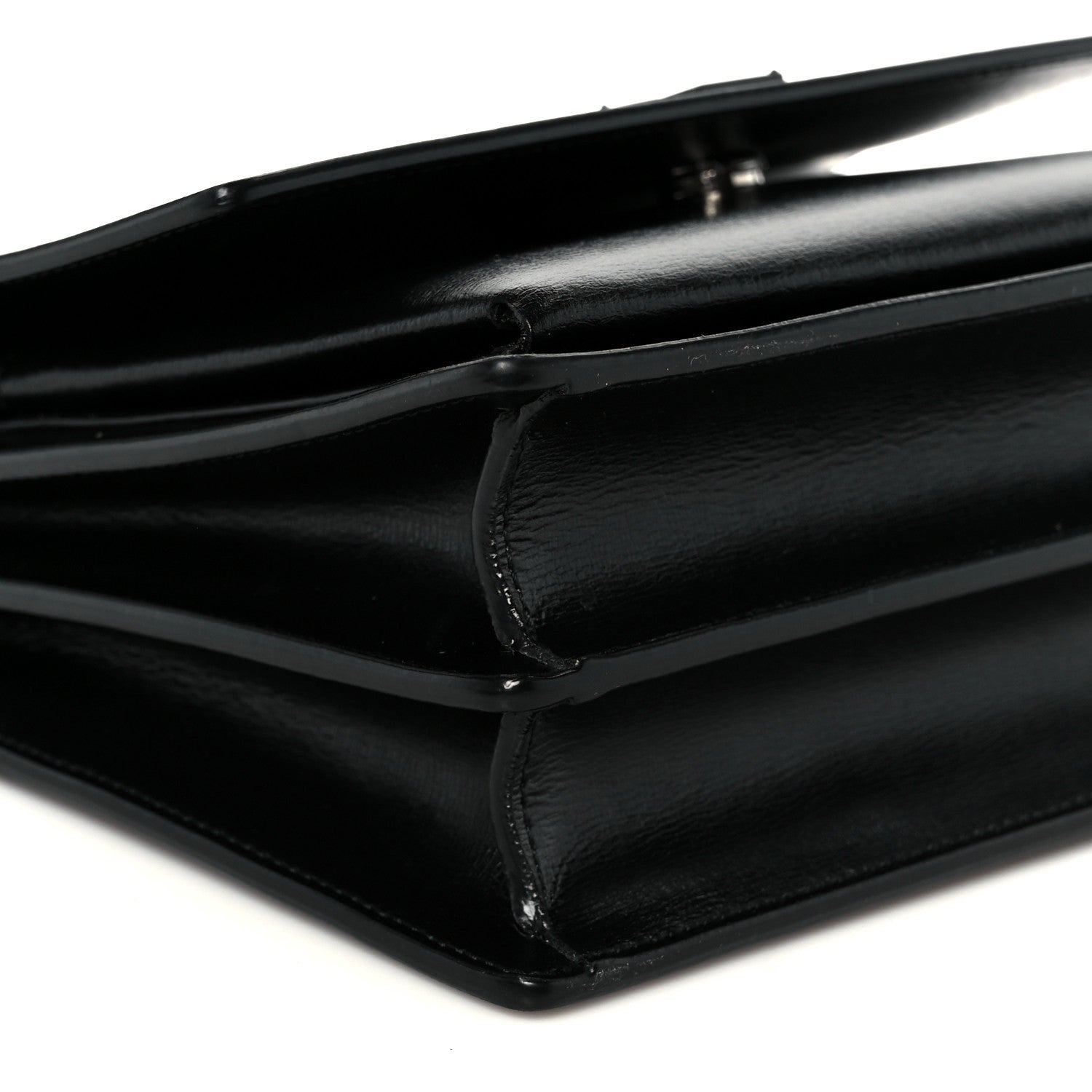 Saint Laurent Calfskin Medium Monogram Monochrome Sunset Black 10 of 11