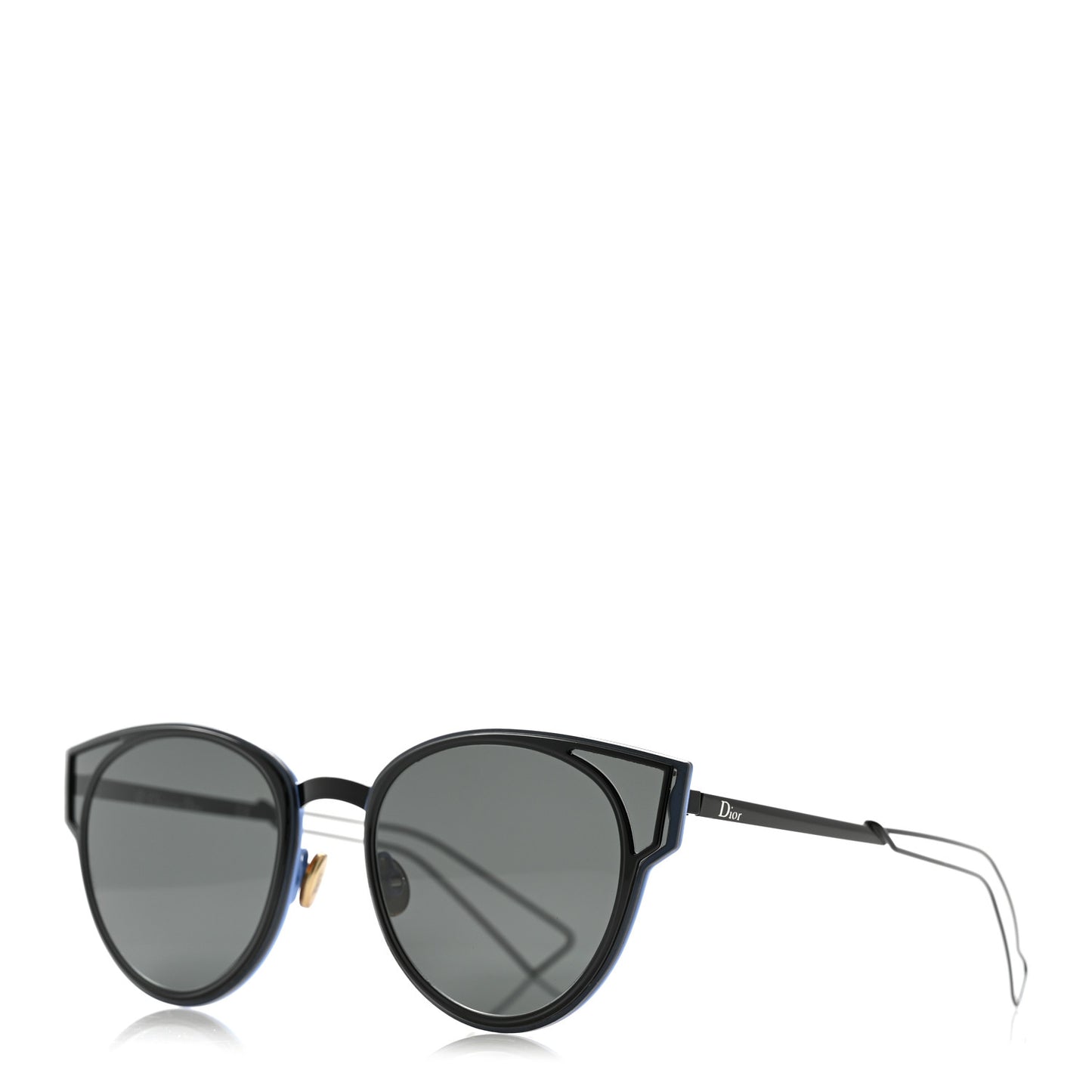 Sculpt Cat Eye Sunglasses Black Blue