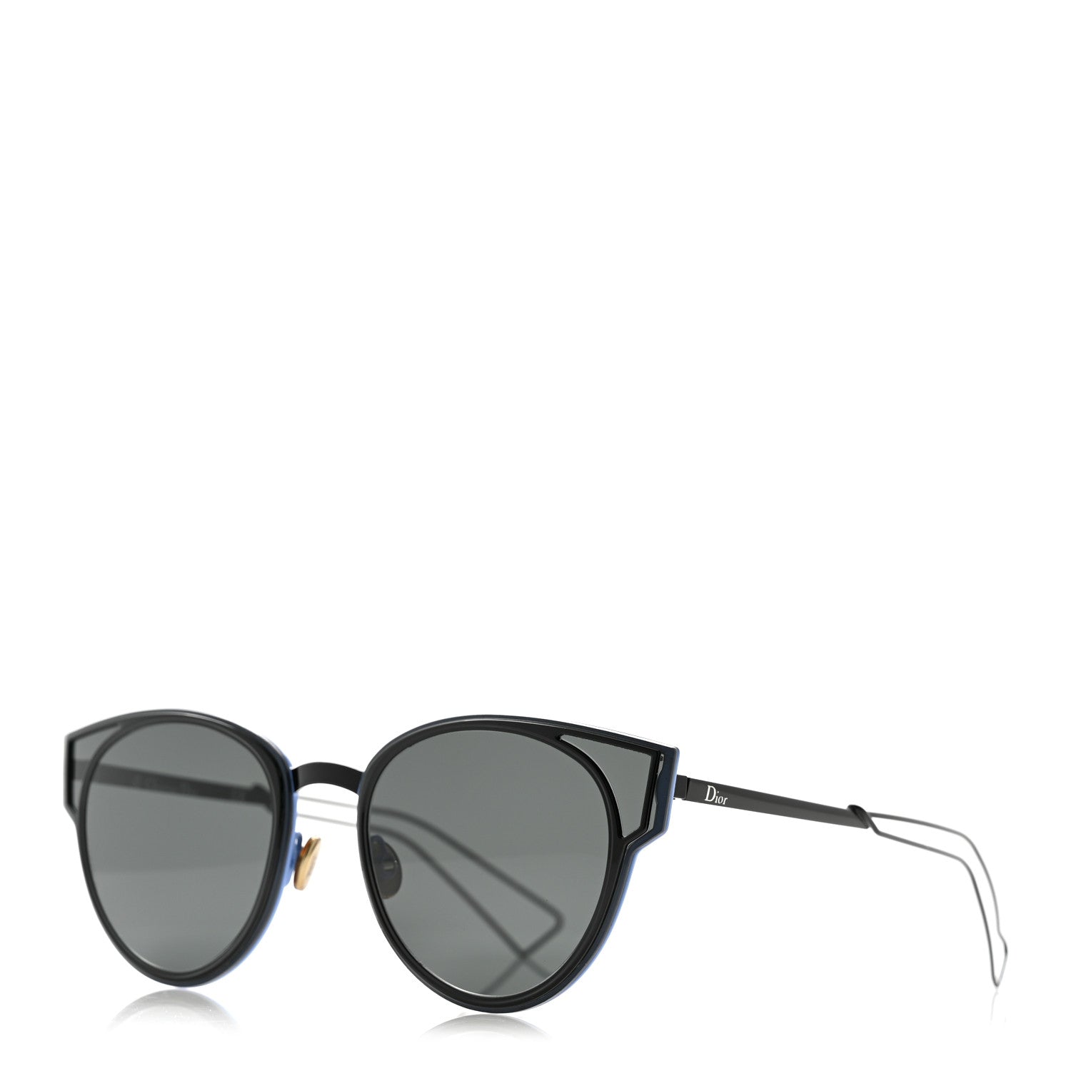 Christian Dior Sculpt Cat Eye Sunglasses Black Blue 1 of 9