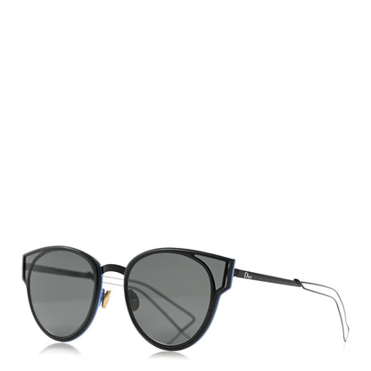 Christian Dior Sculpt Cat Eye Sunglasses Black Blue 1 of 9
