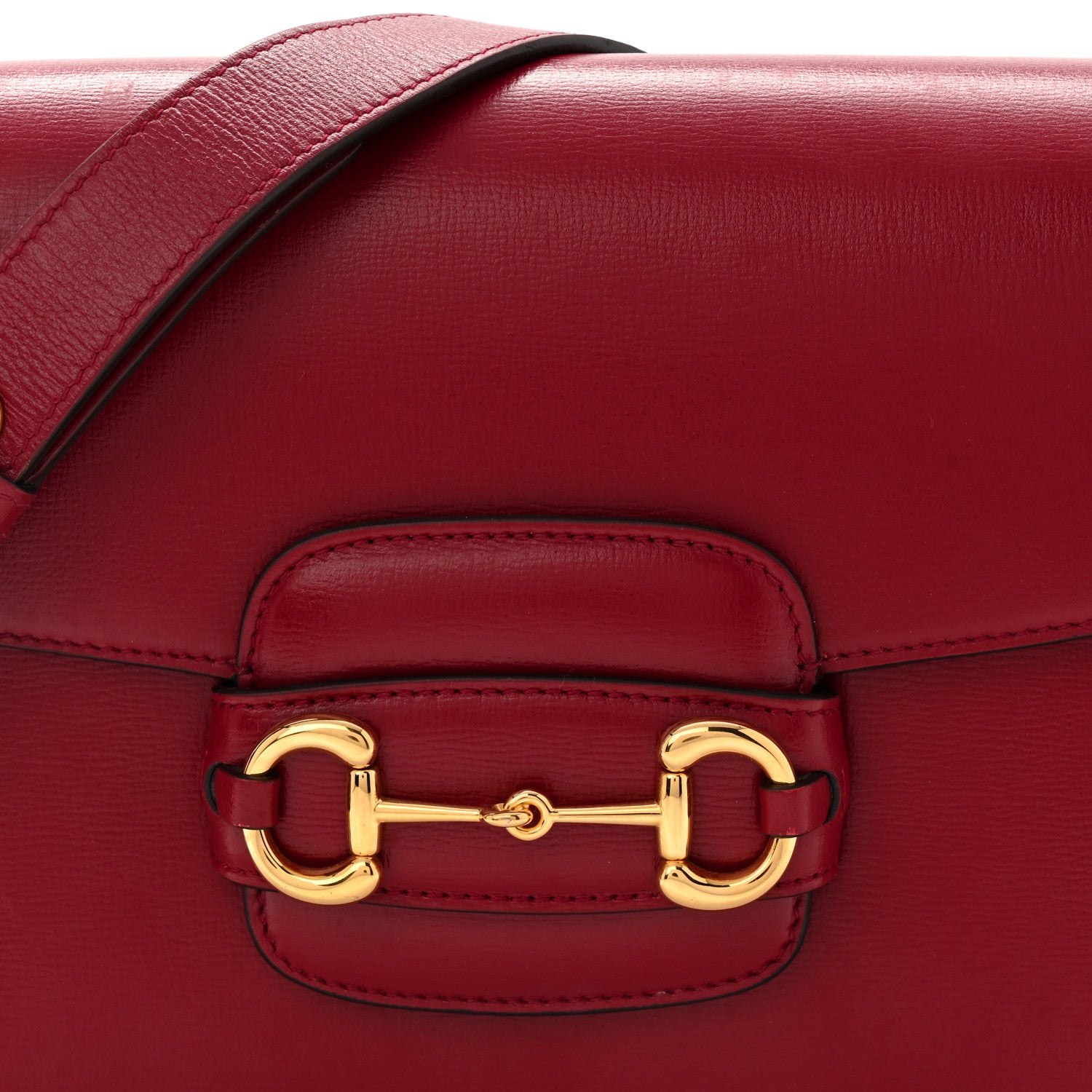 Gucci Azalea Calfskin Horsebit 1955 Shoulder Bag New Cherry Red 8 of 10