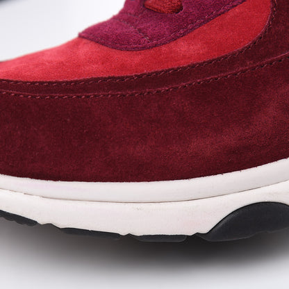 Chanel Suede Calfskin CC Sneakers 42 Burgundy Red 11 of 12