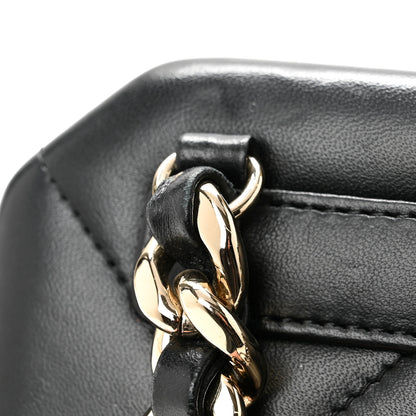 Chanel Lambskin Quilted Clutch With Chain Black 11 of 12