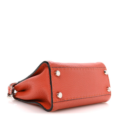 Fendi Cuoio Romano Selleria Mini Peekaboo Iconic Satchel Dark Orange 4 of 10