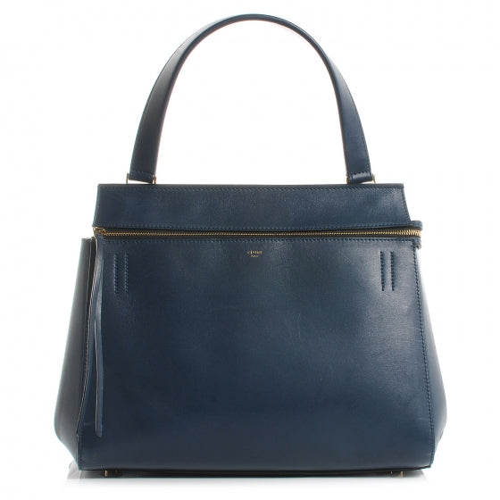 Smooth Calfskin Medium Edge Shoulder Bag Deepsea