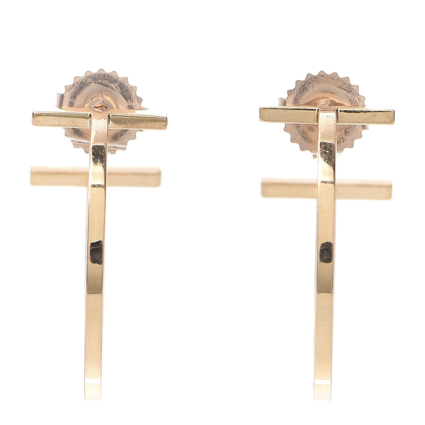 18K Rose Gold Medium T Wire Hoop Earrings