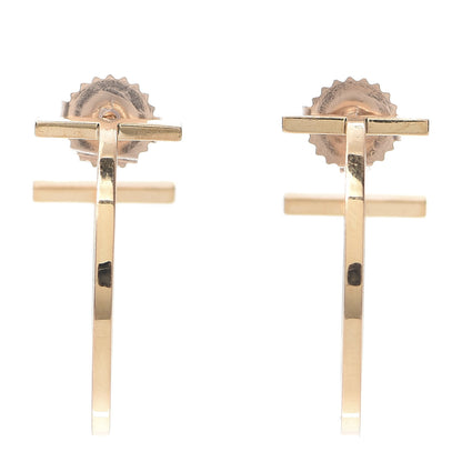 Tiffany 18K Rose Gold Medium T Wire Hoop Earrings 1 of 6
