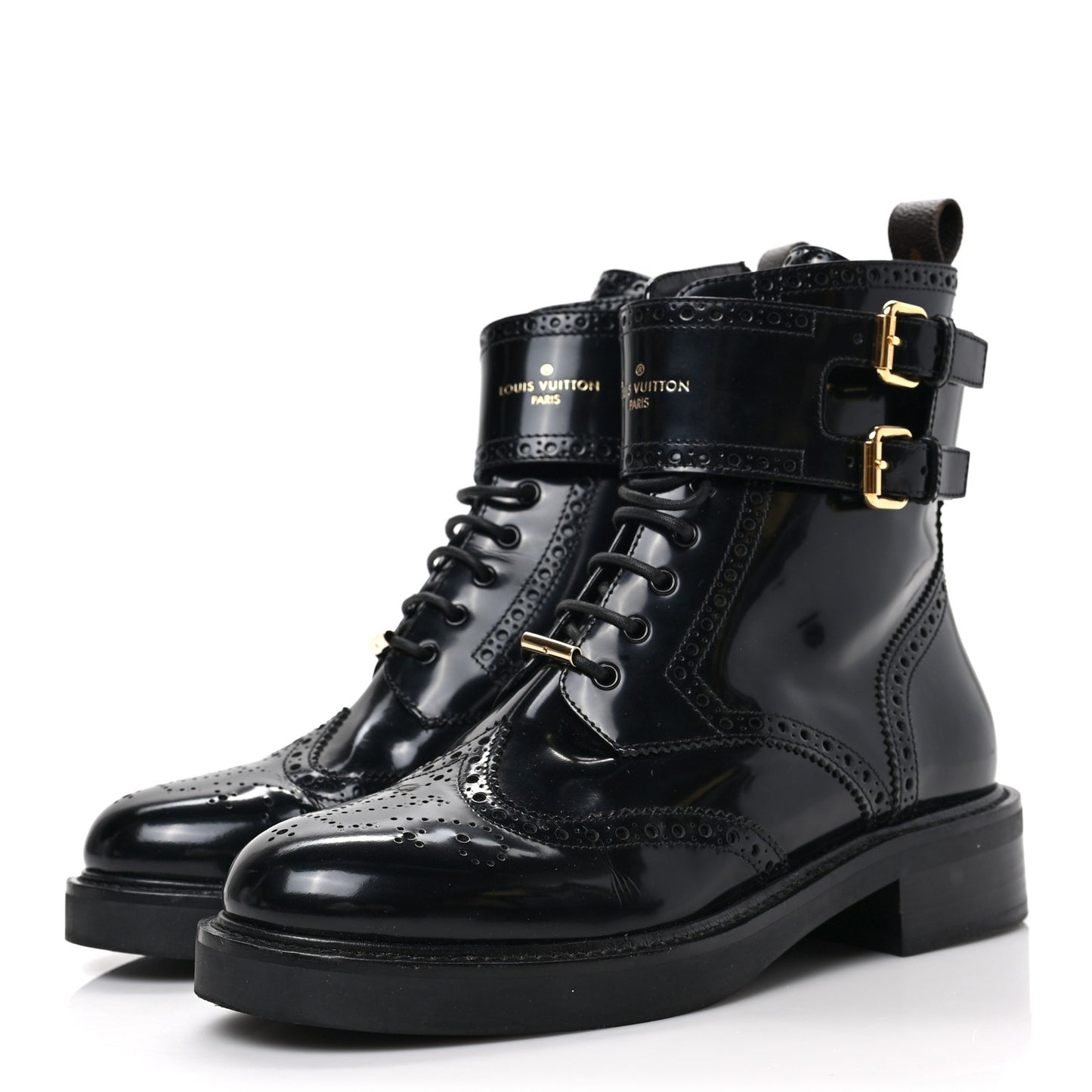 Glazed Calfskin Midtown Ankle Boots 38 Black
