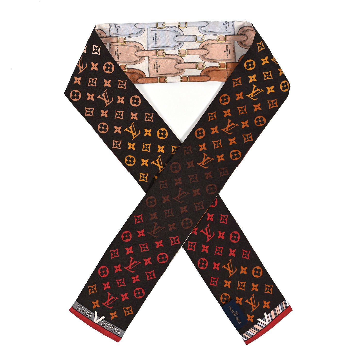 Louis Vuitton Silk Monogram My LV Tags Bandeau Brown 1 of 4