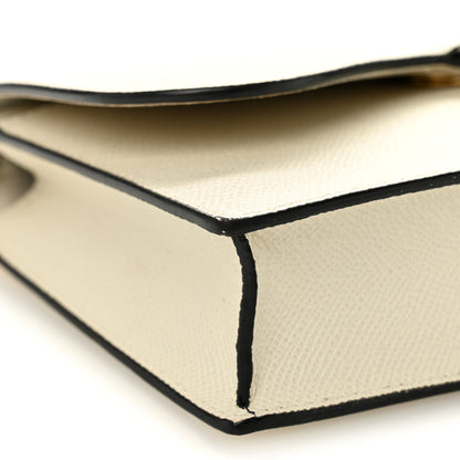 Christian Dior Grained Calfskin Saddle Chain Pouch Off White 9 of 11