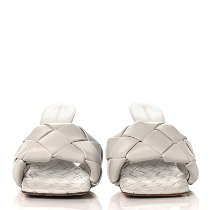 Bottega Veneta Nappa Maxi Intrecciato Lido Mule Sandals 40 Optic White 2 of 7