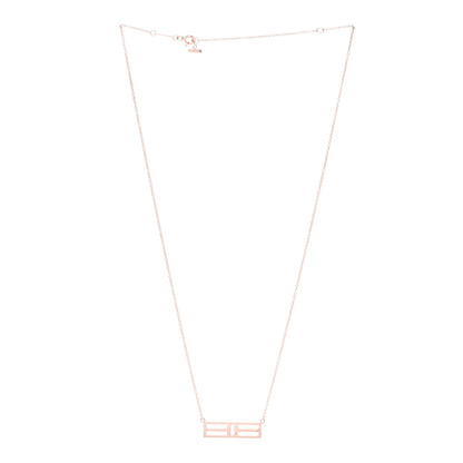 Tiffany 18K Rose Gold T Open Horizontal Bar Pendant Necklace 3 of 6