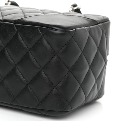Chanel Calfskin Quilted Small Cambon Bowler Black White 9 of 12