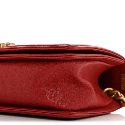 Chanel Lambskin Quilted Medium Boy Flap Red 10 of 11