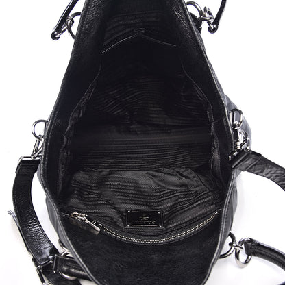 Prada Tessuto Nylon Vitello Shopping Tote Antracite 5 of 13