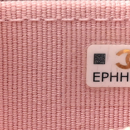 Chanel Caviar Quilted Zip Card Holder Pink 7 of 8