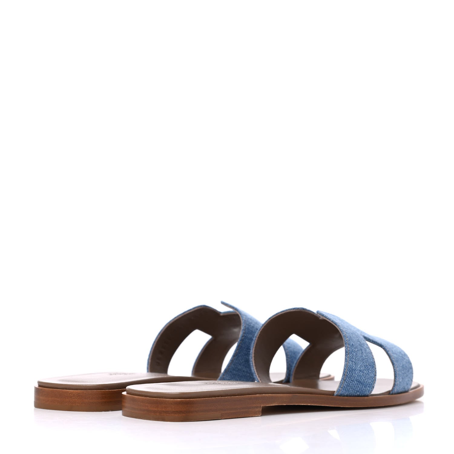 Hermes Denim Canvas Oran Sandals 39 Bleu Clair 4 of 13