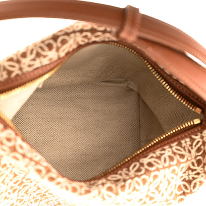 Loewe Jacquard Anagram Calfskin Small Cubi Bag Tan Pecan 4 of 9