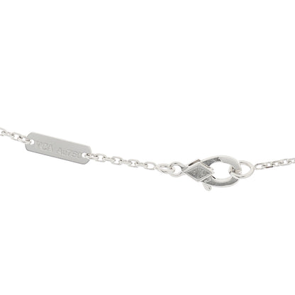 Van Cleef & Arpels 18K White Gold Chalcedony Vintage Alhambra Pendant Necklace 7 of 8
