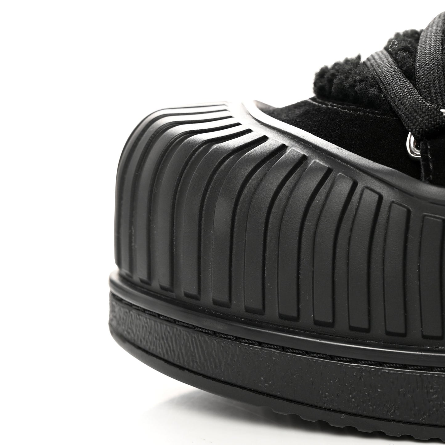 Suede Shearling Polar Flat Half Boots 37 Black