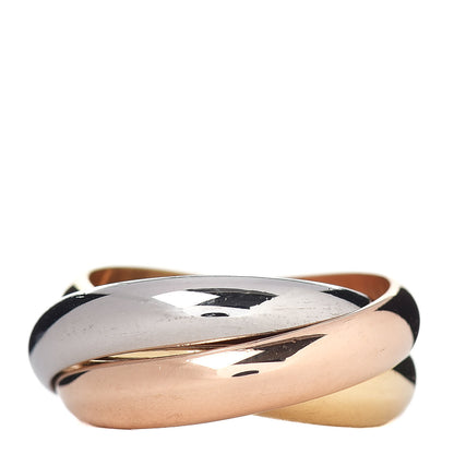 Cartier 18K Pink Yellow White Gold Trinity Ring 55 7.25 1 of 4