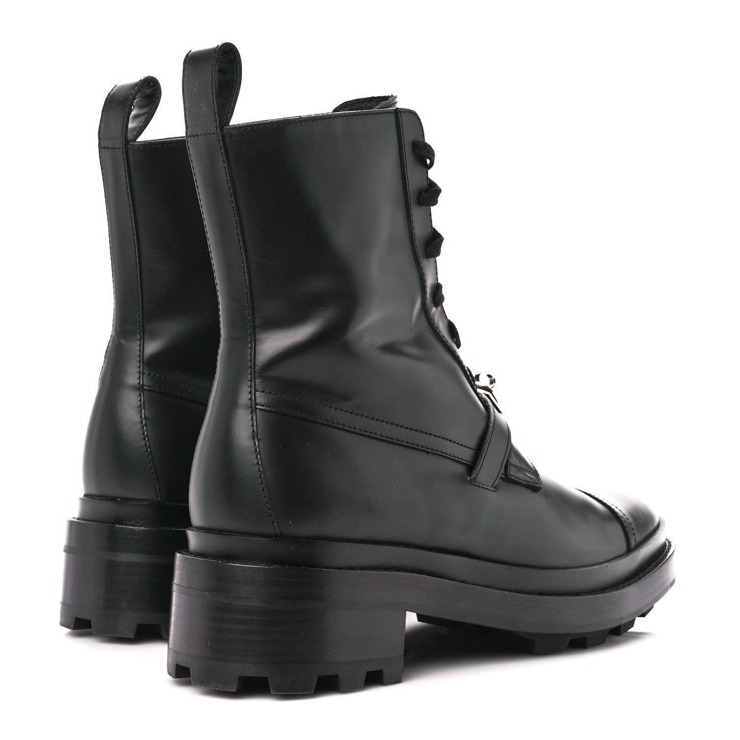 Hermes Glossed Calfskin Funk Ankle Boots 38.5 Black 4 of 9