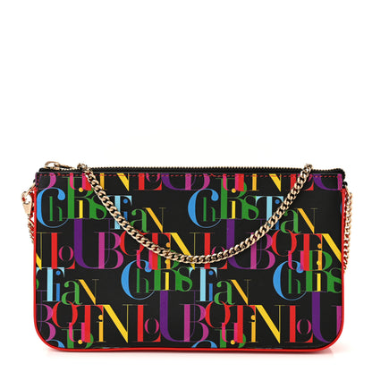 Christian Louboutin Calfskin Logo Loubila Chain Clutch Black Multicolor 1 of 10
